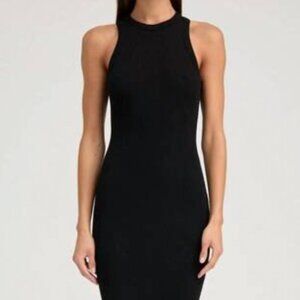 SPRWMN racerback maxi ribbed cotton dress black casuam small